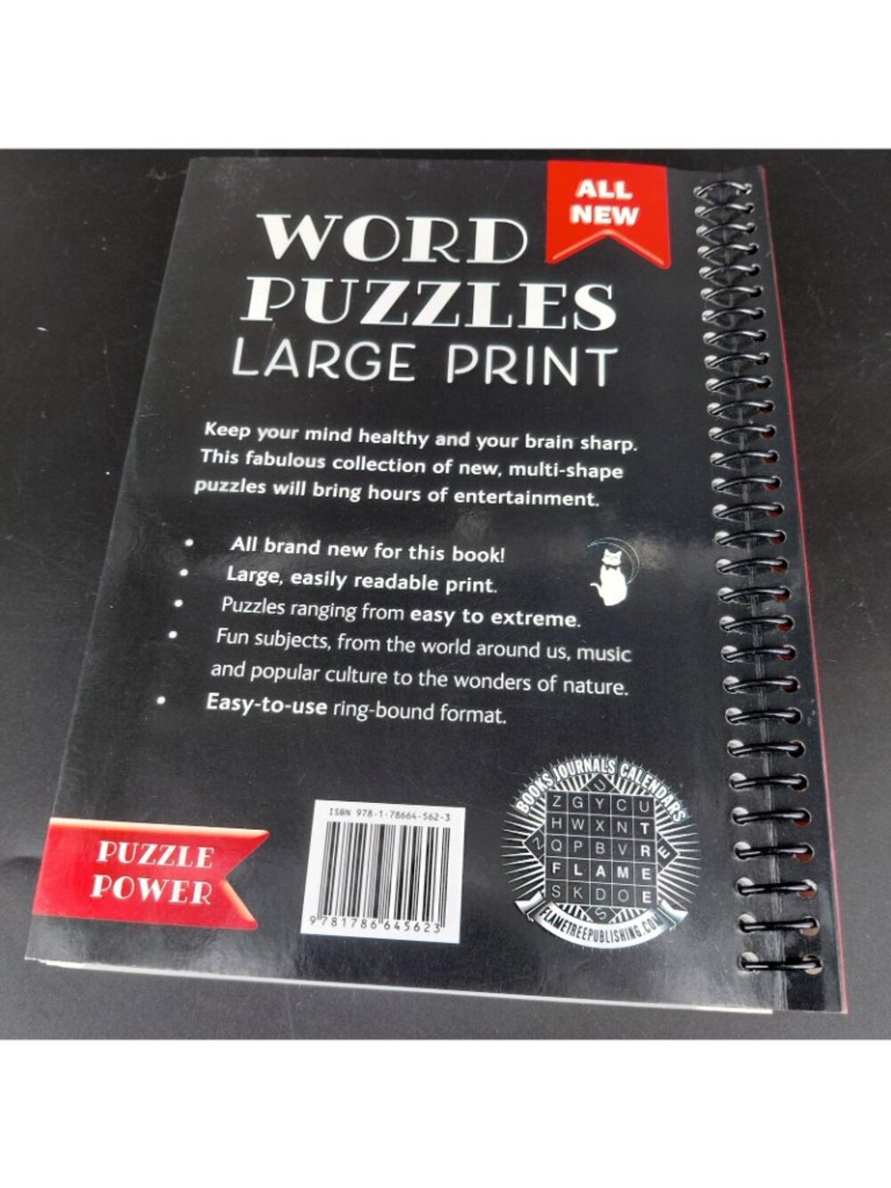 Word Puzzles Large Print Daisy Seal Puzzle Power Spiral Ring Bound Book Activity - Picture 3 of 10